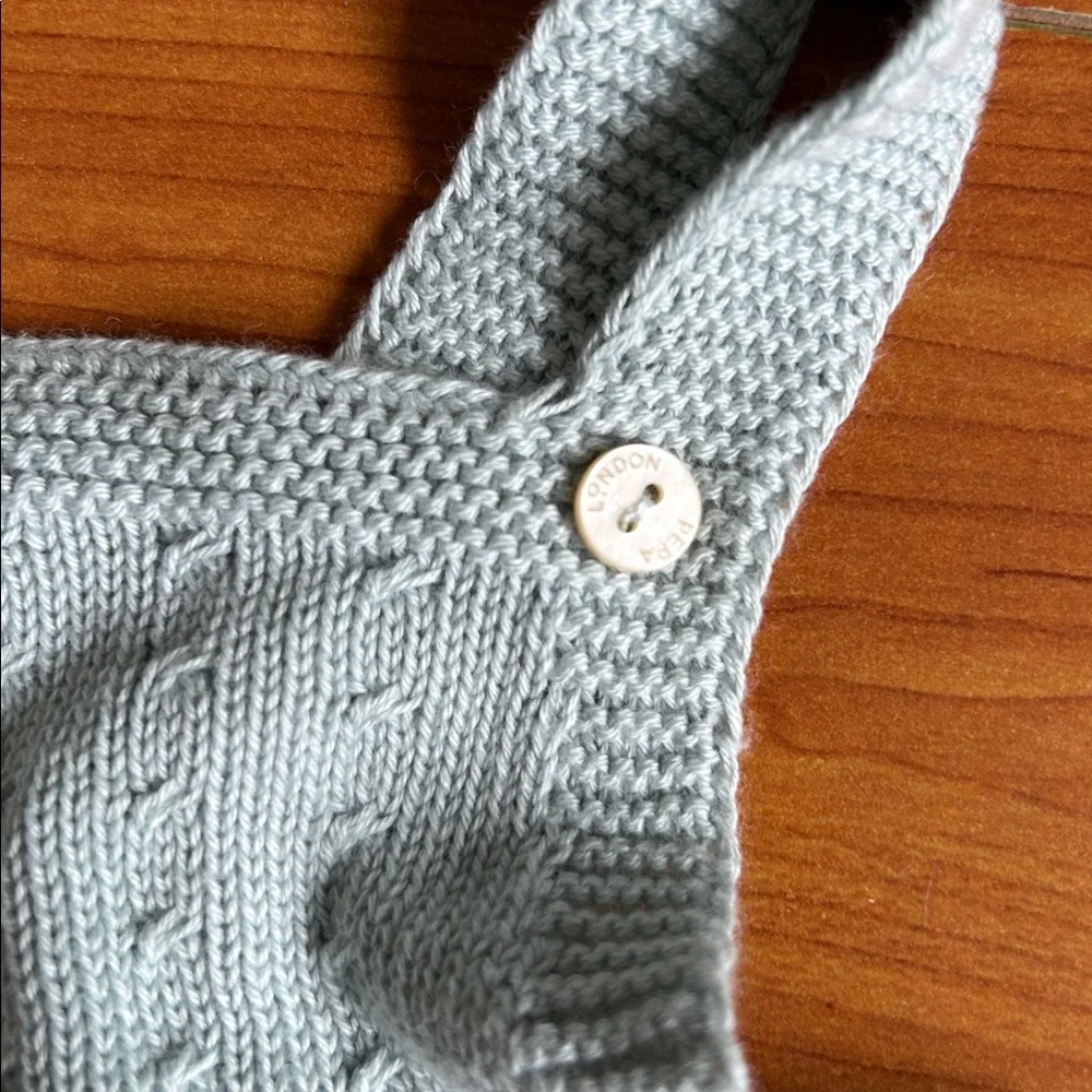 Pepa London Knot Romper & Blue Check Bloomers Newborn